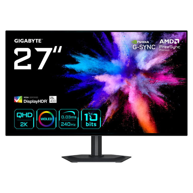 Monitor Gaming Gigabyte GO27Q24G / 27"/ Quad HD OLED / 240Hz / 0.03ms / USB-C+HDMI+DP - Zezë