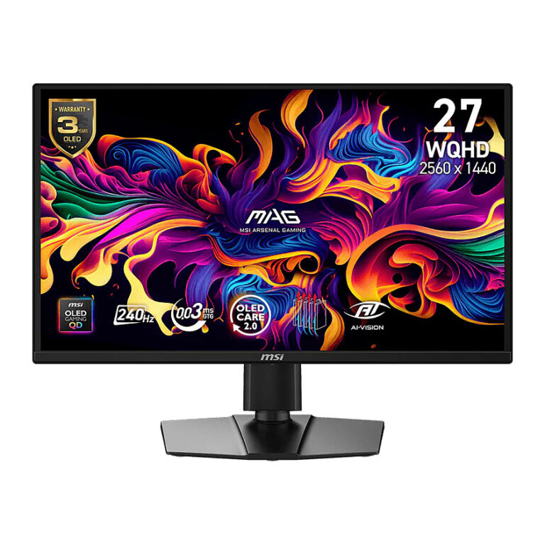 Monitor Gaming MSI MAG 272QPDE QD-OLED X24 / 26.5"/ WQHD QD-OLED / 240Hz / 0.03ms / USB-C+HDMI+DP - Zezë
