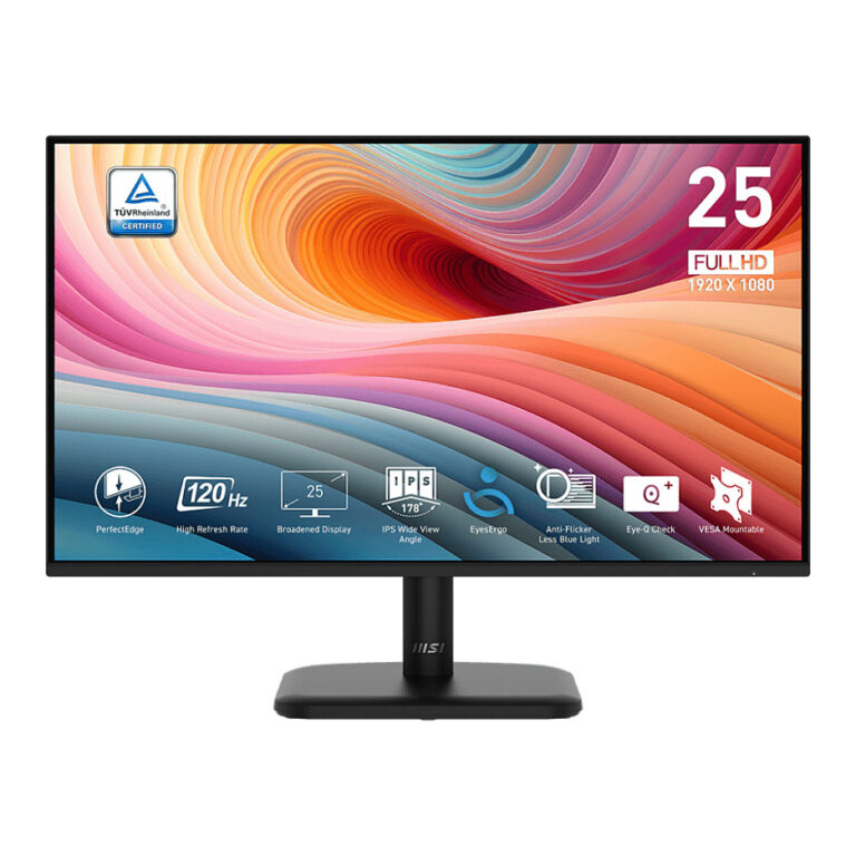 Monitor MSI PRO MP251LDE E2 / 24.5"/ Full HD LED IPS / 120Hz / 1ms / HDMI+VGA - Zezë