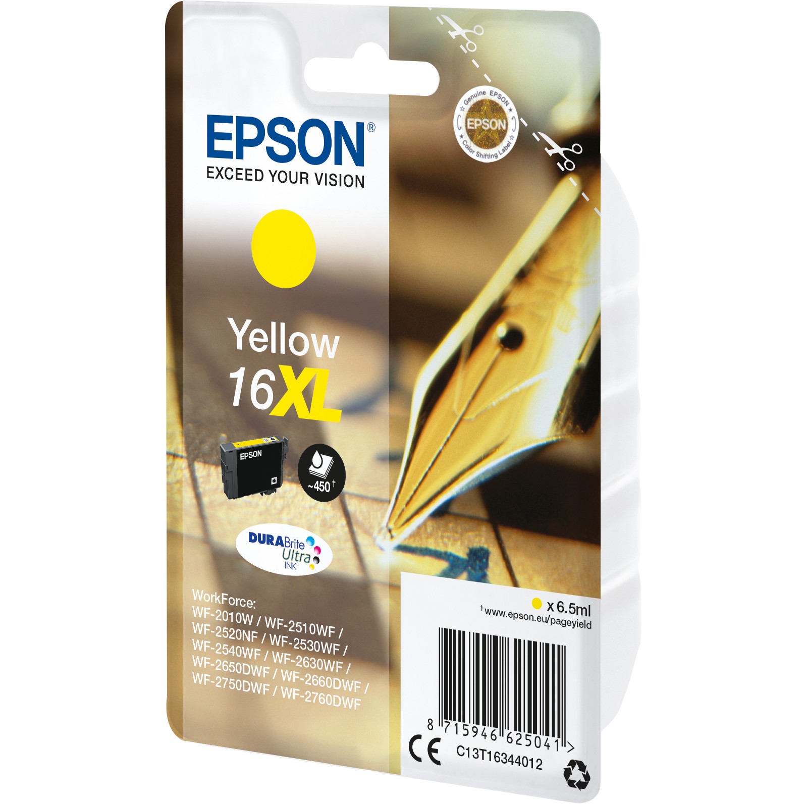 INK Epson C13T16314012 deri në 450 faqe sipas ISO/IEC 24711 - Verdhë - Figura 2