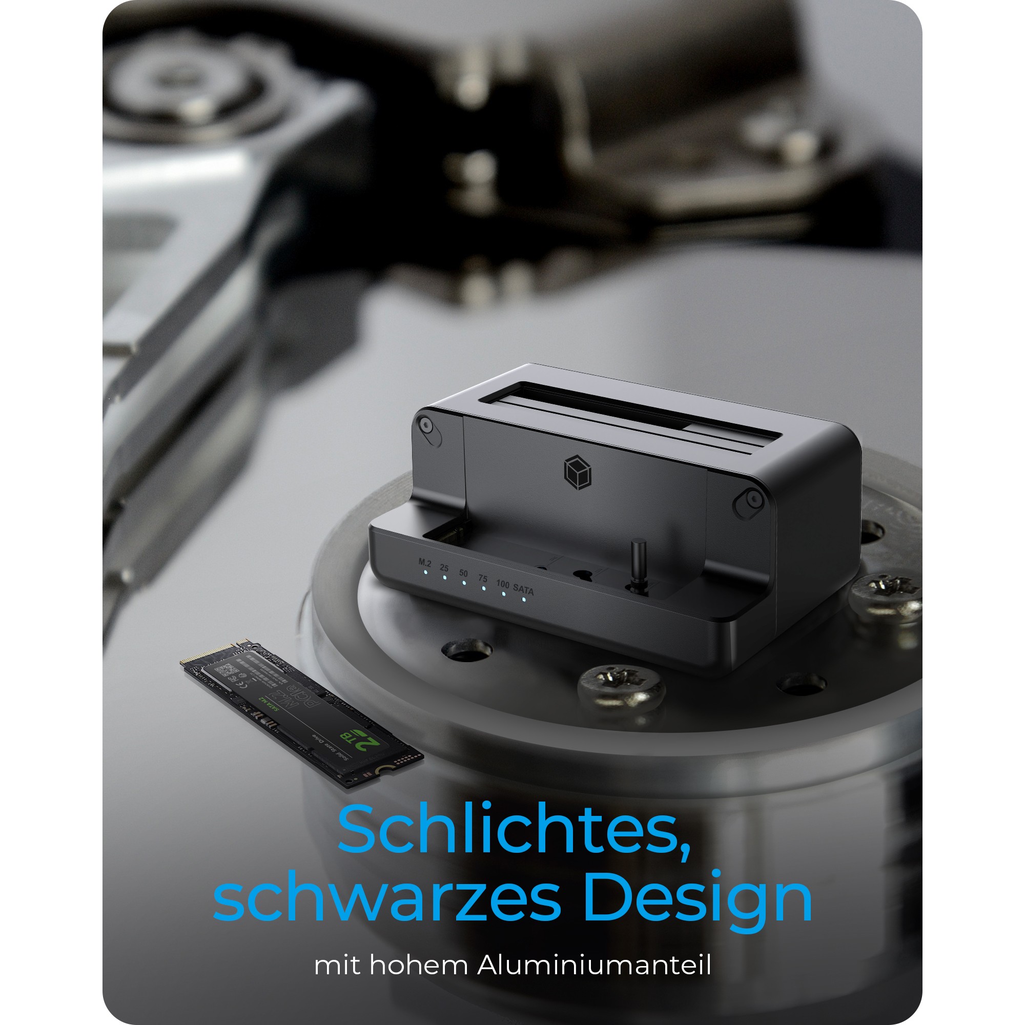 Aksesorë për disqe ICY BOX IB-2914MSCL-C31 – Clone and Docking Station for M.2 NVMe SSD and 3.5"/2.5" SATA HDD/SSD - Figura 3