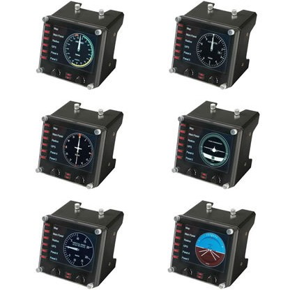 Kontroller Logitech Pro Flight Instrument Panel PC me kabllo / e zezë