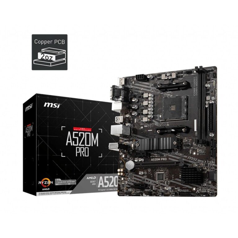 Pllakë Amë MB AMD MSI A520M PRO / AMD Socket AM4 / DDR4 / mATX