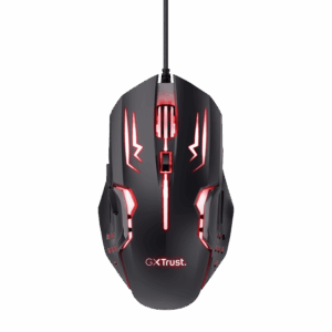 Maus Gaming Trust GXT108 Rava / lluminated / Optik / RGB / USB /  3200 DPI / E zezë