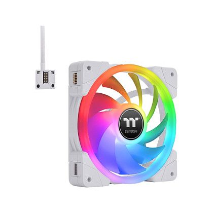 Ftohës për Kasë Thermaltake SWAFAN EX14 RGB / 140mm / PC Cooling Fan / TT Premium Edition / 3 Pack - Bardhë