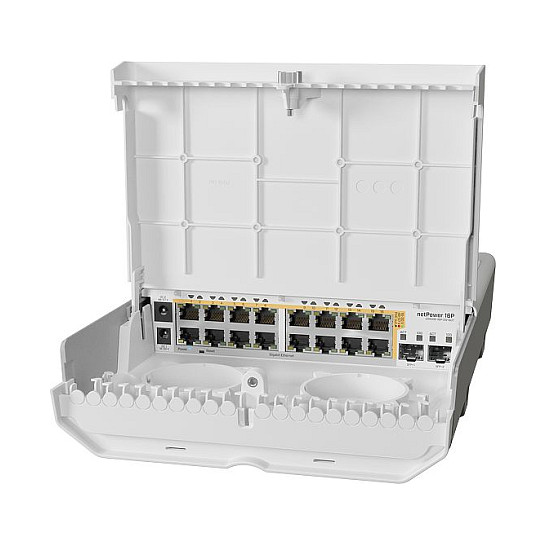 MikroTik netPower 16P CRS318-16P-2S+OUT – 16× Gigabit PoE + 2× 10G SFP+ Outdoor Managed Switch - Figura 2
