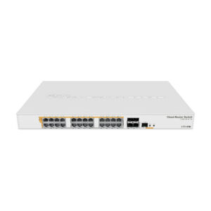 MikroTik CRS328-24P-4S+RM – 24× Gigabit PoE+ + 4× 10G SFP+ Managed Switch, Rackmount