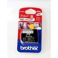 Label Brother MK231SBZ P-Touch Label Tape Original / 12mm x 8m – Zezë / Bardhë