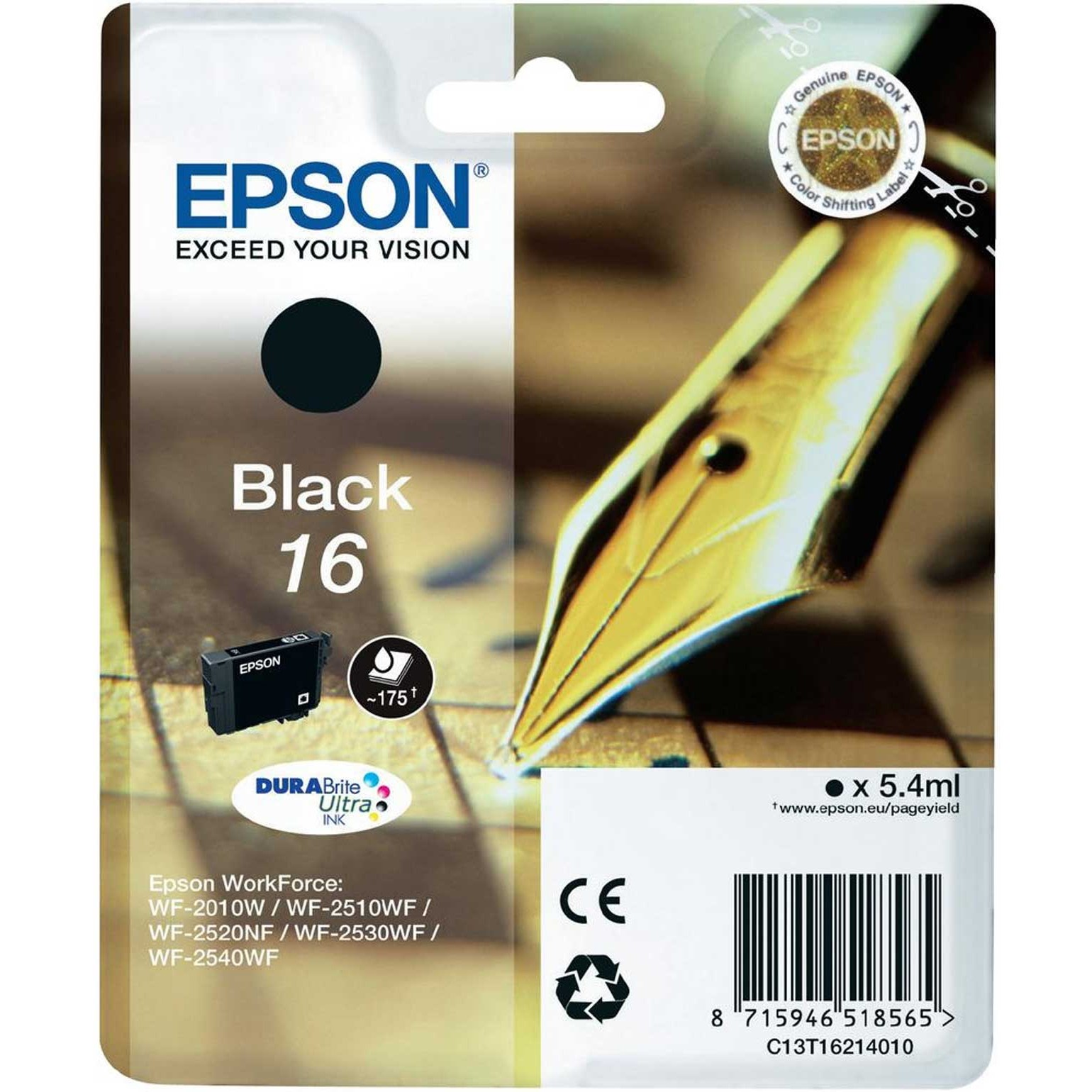 INK Epson C13T16214012 deri në 175 faqe sipas ISO/IEC 24711 - Zezë
