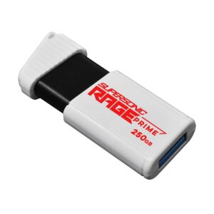 USB Flash Drive / Patriot / Supersonic Rage Prime / 250GB / USB-A 3.2 Gen 2 / Bardhë