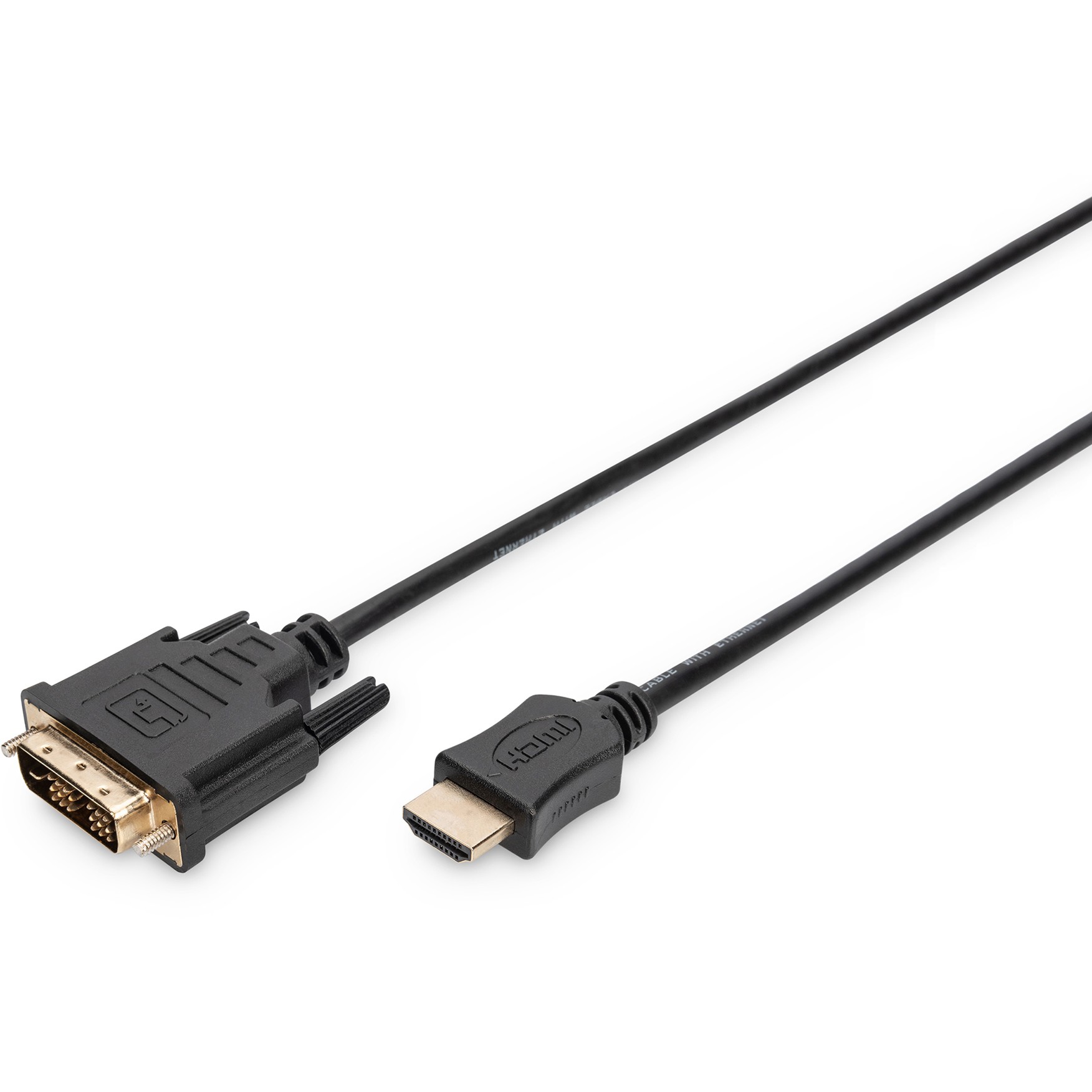 Kabllo HDMI Adapter në DVI DIGITUS / Full HD / 2m - Zezë