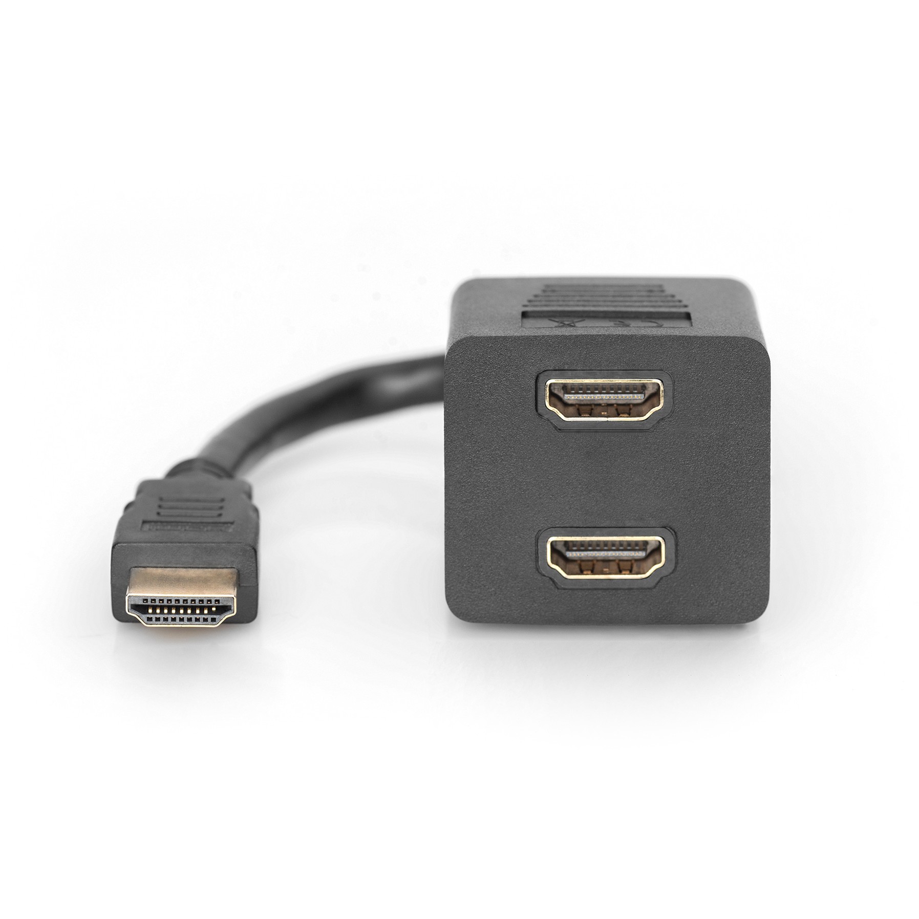 Kabllo HDMI Y DIGITUS / 0.2m / Gold - Zezë - Figura 2