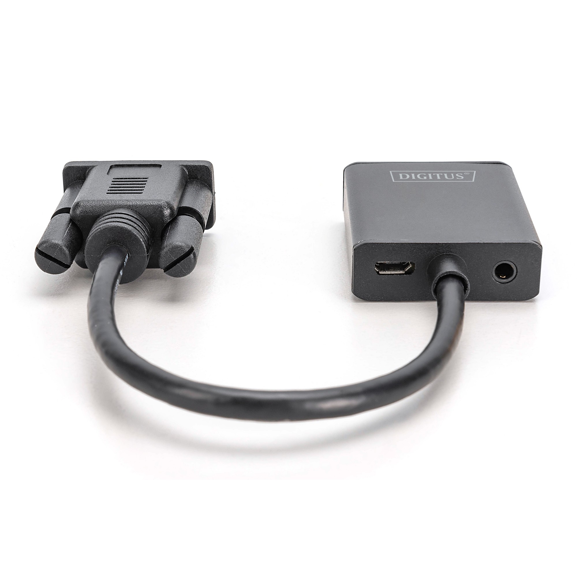 Kabllo VGA në HDMI DIGITUS / me Audio / Full HD 1080p - Zezë - Figura 2