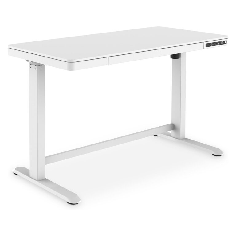 Tavolinë Elektrike DIGITUS me Sirtar dhe USB / 1200x600mm - Bardhë
