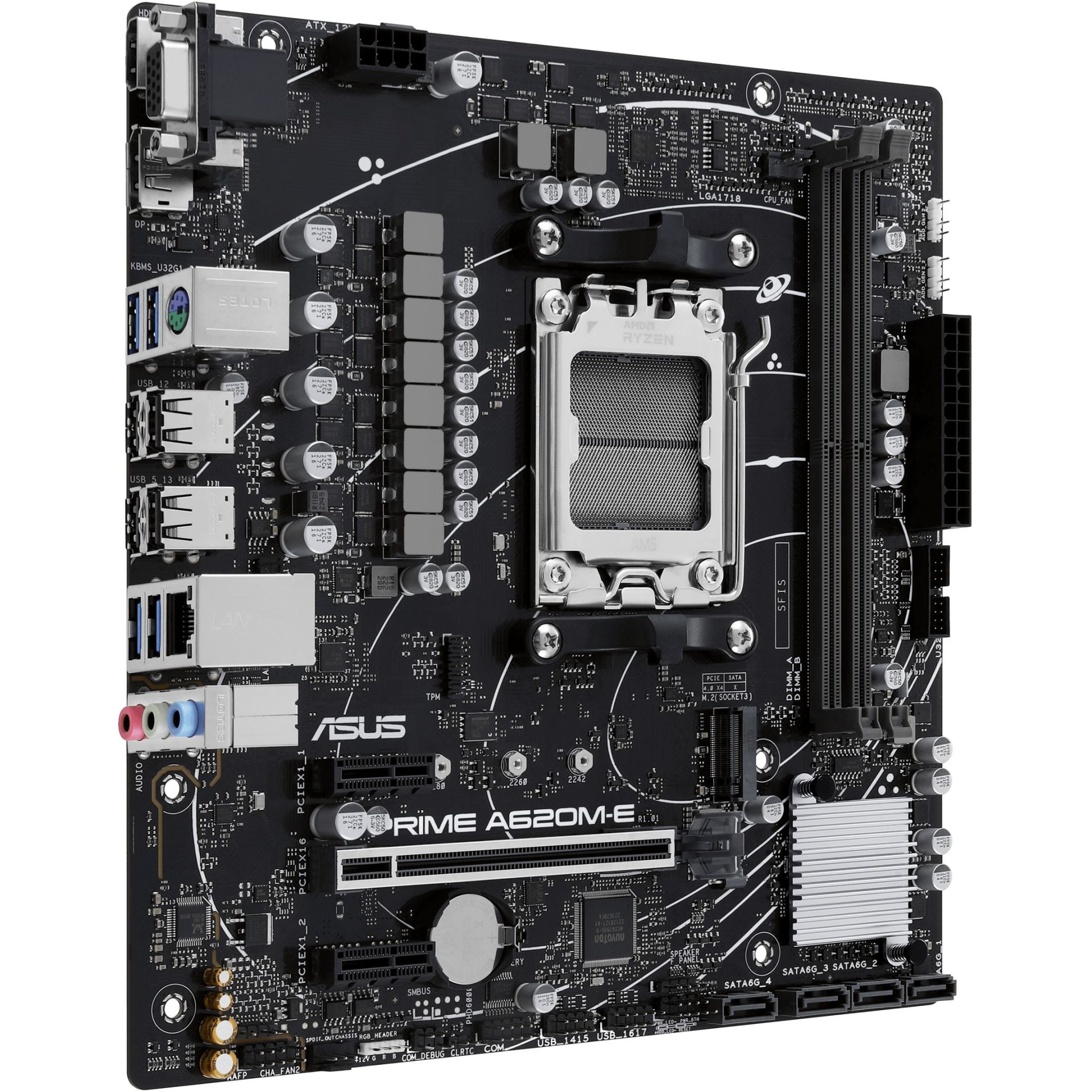 Pllakë Amë MB AMD ASUS PRIME A620M-E-CSM / AMD Socket AM5 / DDR5 / mATX - Figura 2