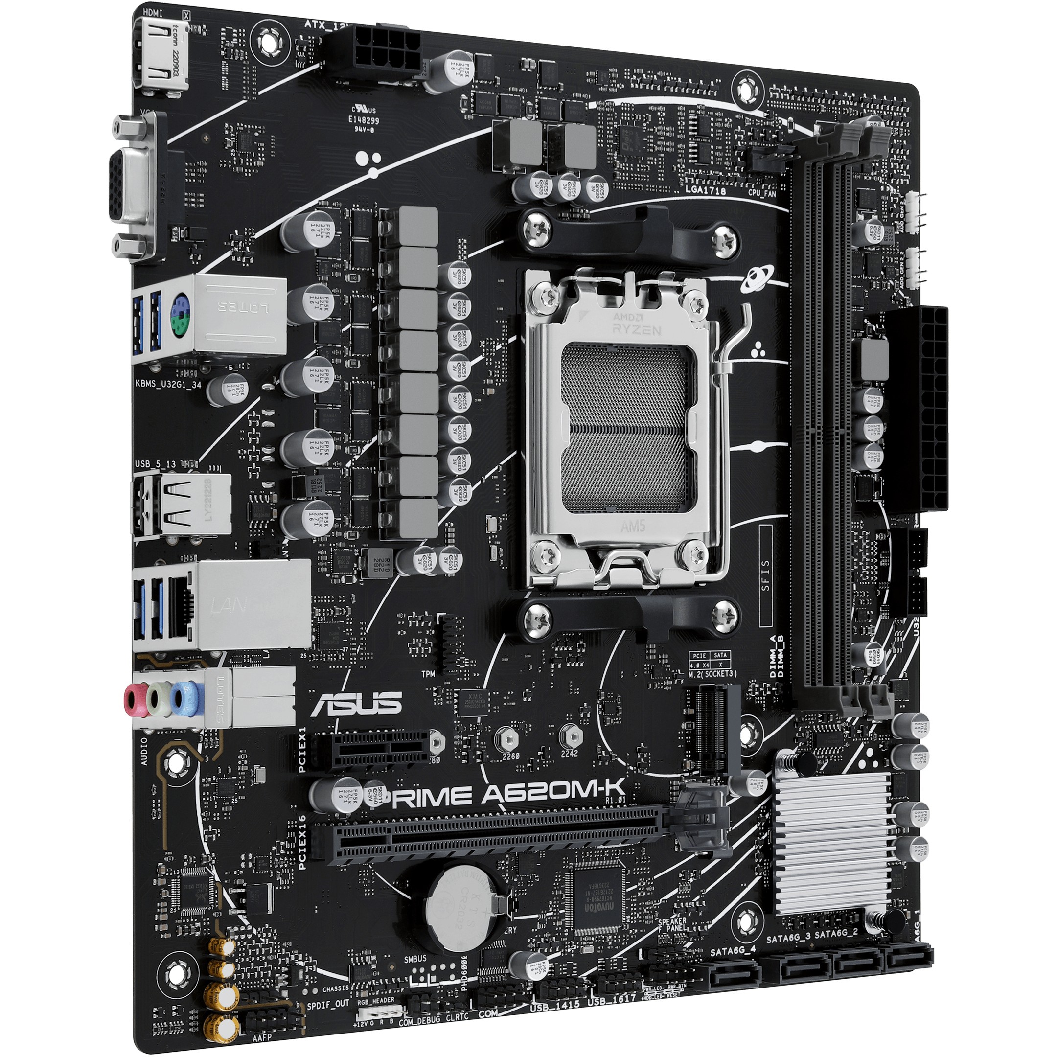 Pllakë Amë MB AMD MB ASUS PRIME A620M-K (AMD.AM5.DDR5.mATX) - Figura 3