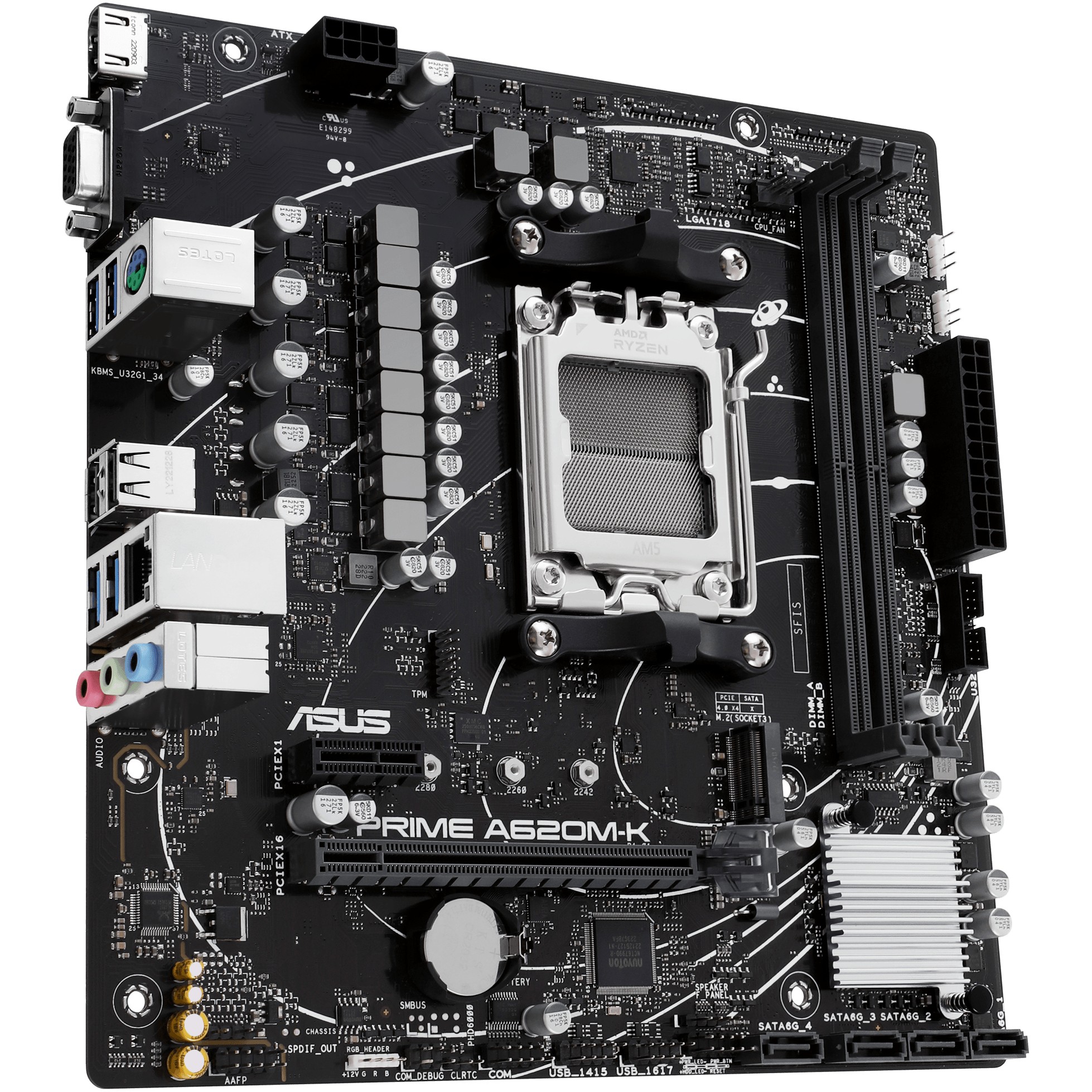 Pllakë Amë MB AMD MB ASUS PRIME A620M-K (AMD.AM5.DDR5.mATX) - Figura 4