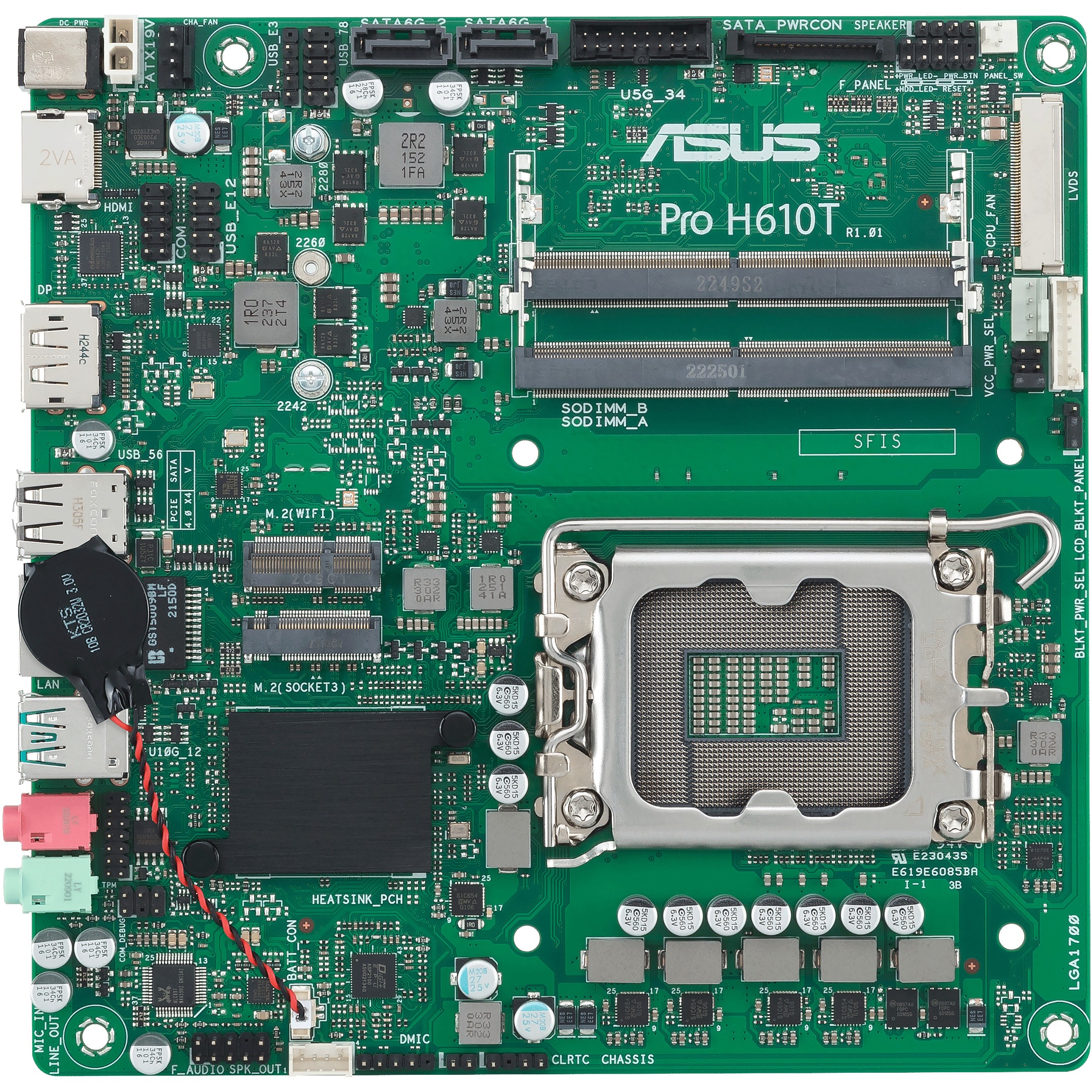Pllakë Amë MB Intel 1700 ASUS PRO H610T-CSM mITX - Figura 2