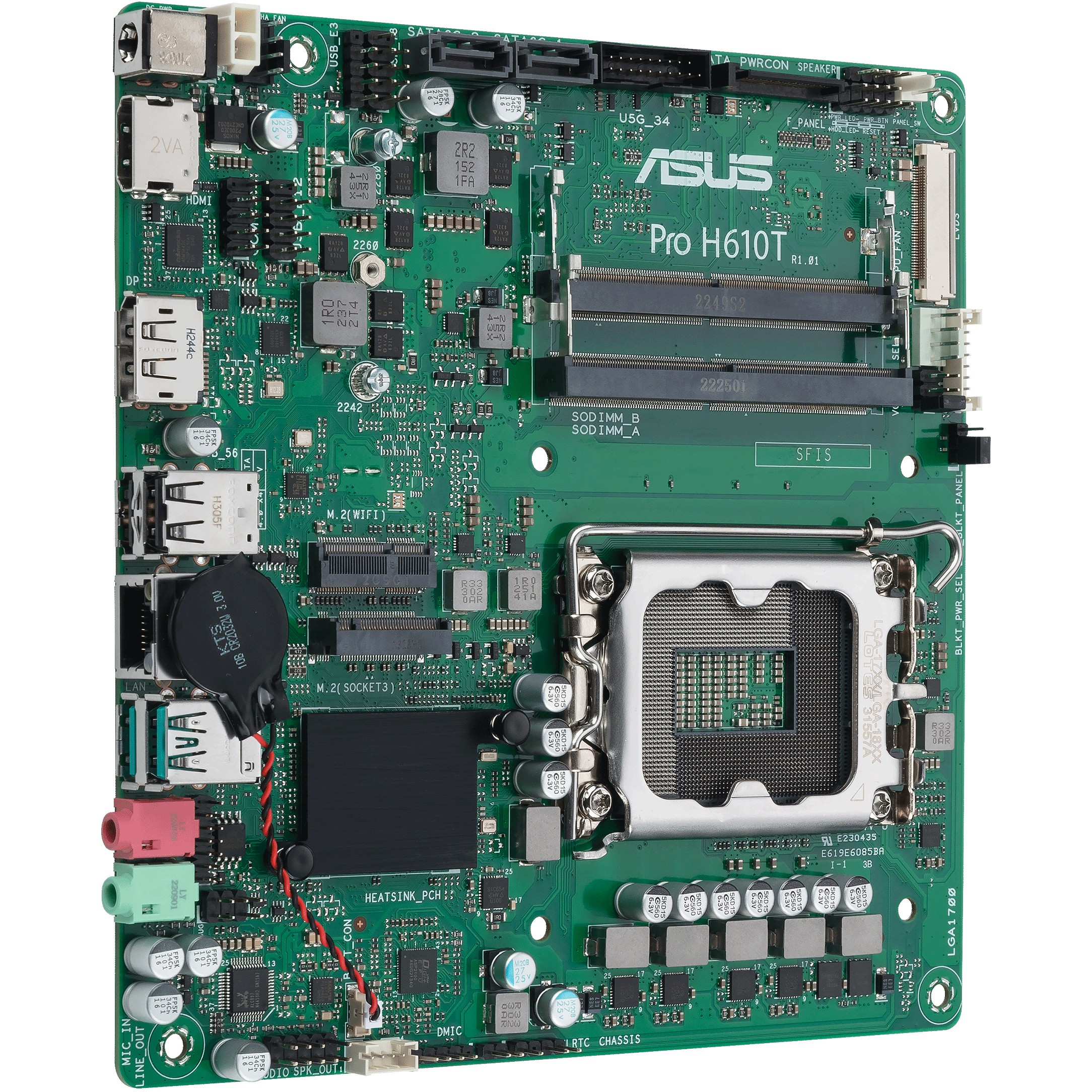 Pllakë Amë MB Intel 1700 ASUS PRO H610T-CSM mITX - Figura 3
