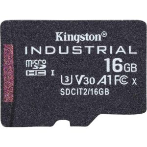 Kartë Memorie SD CARD 16GB KINGSTON microHC Industrial C10 A1 pSLC Card Single Pack w/o Adapter