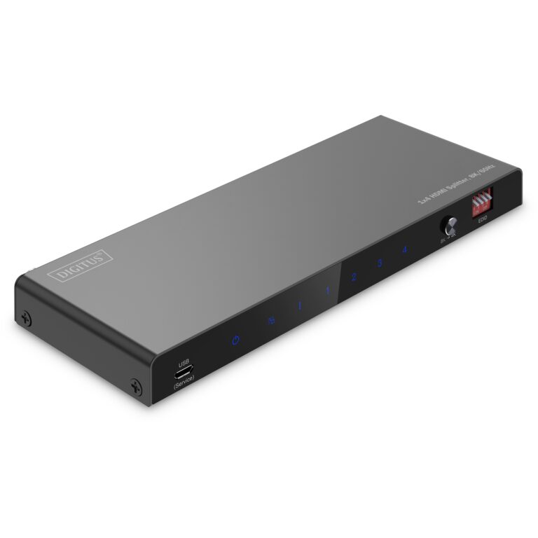 DIGITUS Splitter HDMI 1x4 / 8K/60Hz / Toslink / Stereo / EDID Control