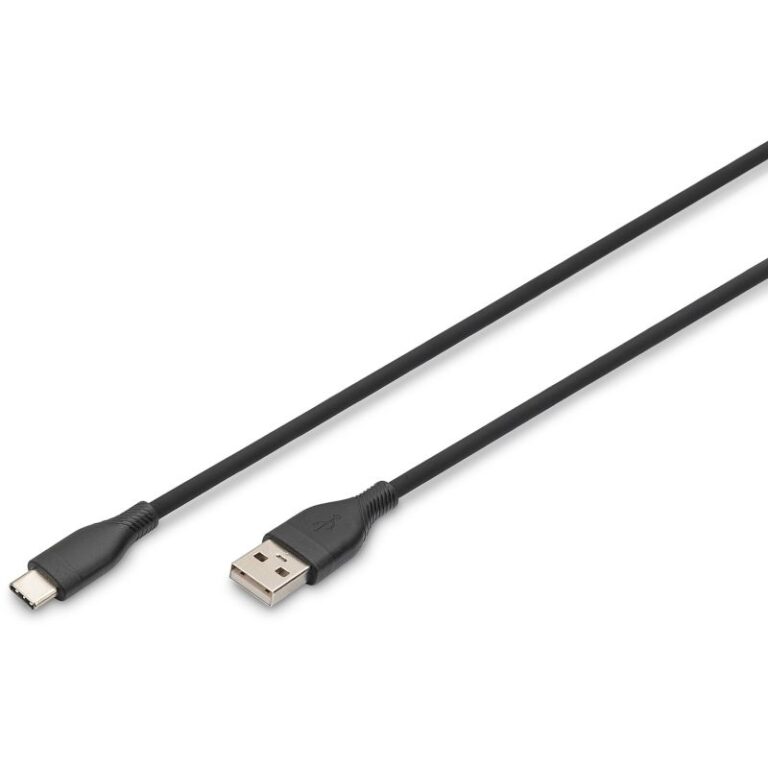 Kabllo USB 2.0 / Typ‑C–A / Silikon / Straight‑Straight / 0.5 m / DIGITUS – Zezë