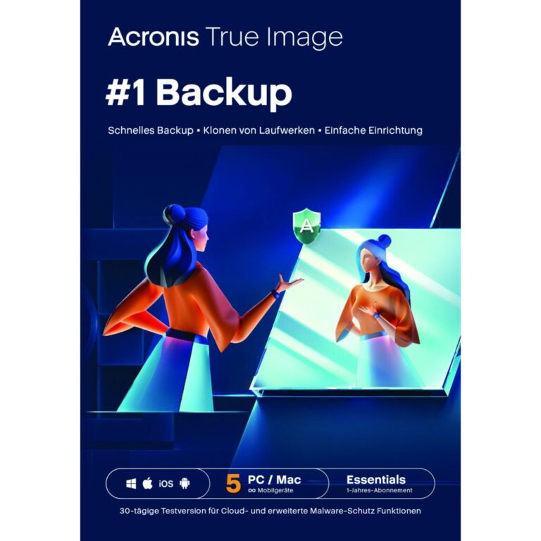 ESD Software Acronis True Image Essentials – 5-Year Subscription / 3 Devices / ESD Download