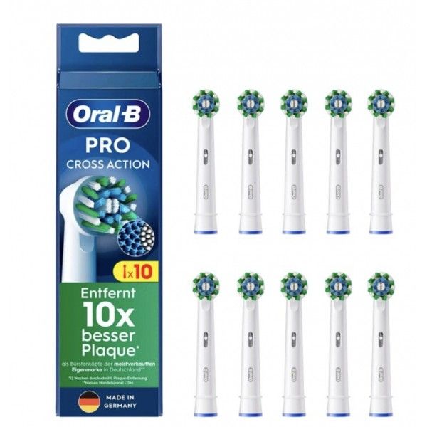 Kokë furçash zëvendësuese Oral-B CrossAction / Set me 10 - Bardhë