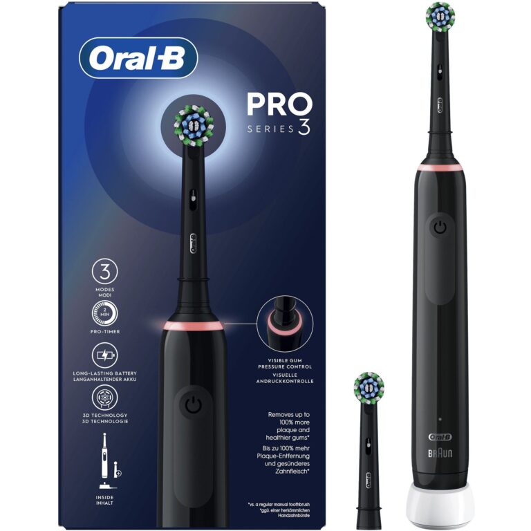 Furcë dhëmbësh elektrike Oral-B Pro 3 3000 / CrossAction - Zezë