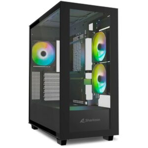 Kasë Midi Sharkoon Rebel C60, RGB, e zezë