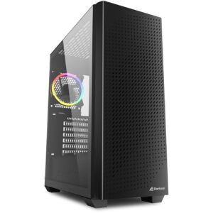 Kasë Midi Sharkoon VS9, RGB, e zezë