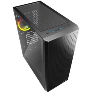 Kasë Midi Sharkoon VS9, RGB, e zezë