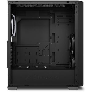 Kasë Midi Sharkoon VS8, RGB, e zezë