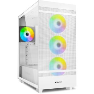 Kasë Midi Sharkoon Rebel C50, RGB, e bardhë