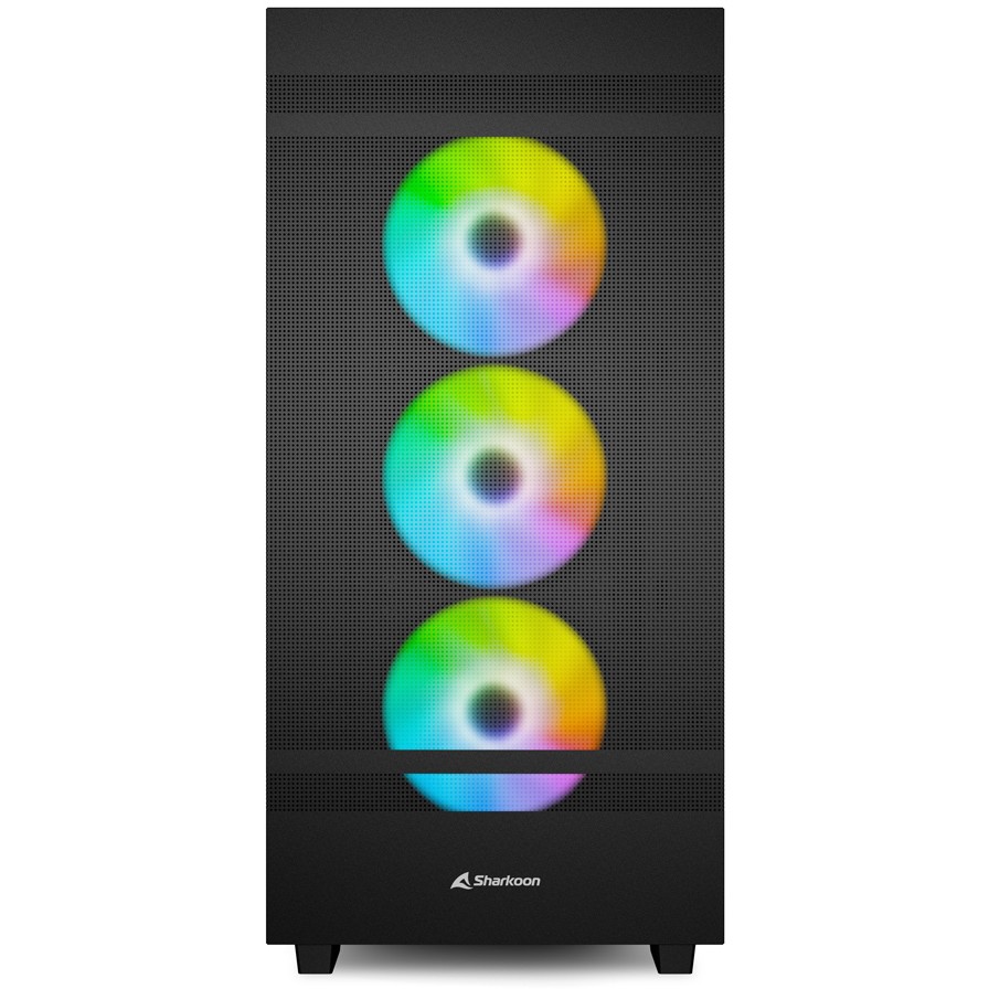 Kasë Midi Sharkoon Rebel C50 RGB – Zezë - Figura 2
