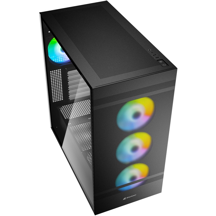 Kasë Midi Sharkoon Rebel C50 RGB – Zezë - Figura 3