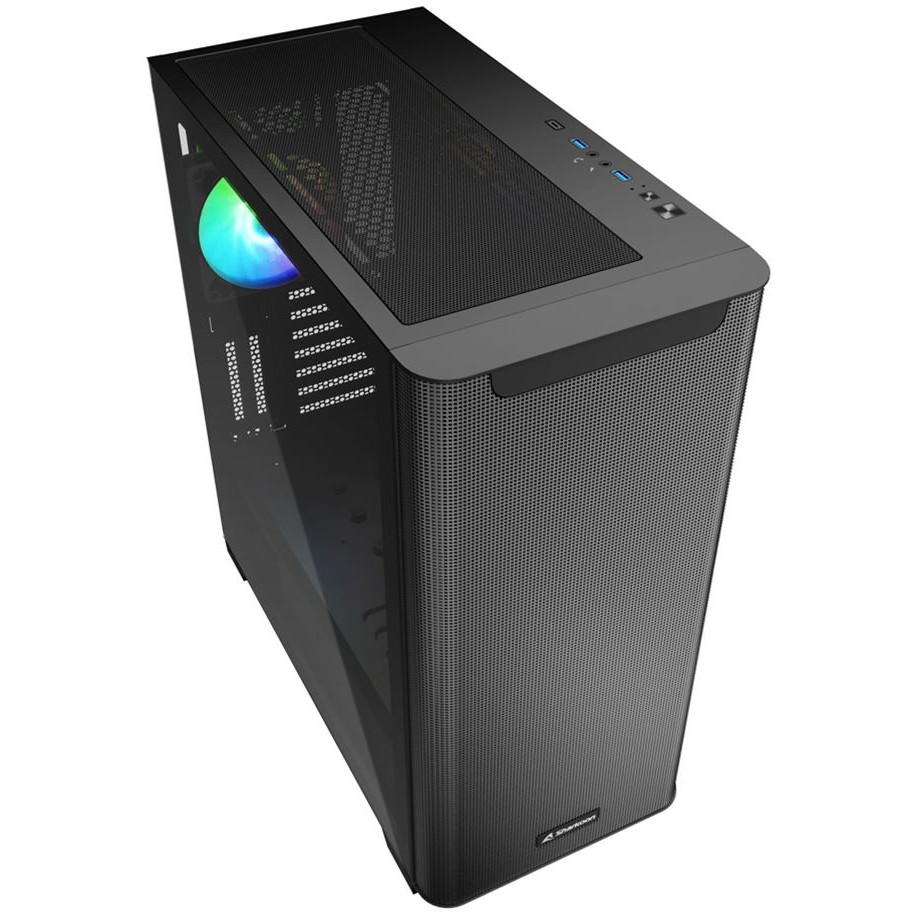 Kasë Midi Sharkoon M30 RGB – Zezë - Figura 3