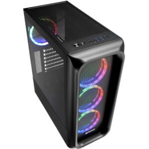 Kasë Midi Sharkoon TK5M, RGB, e zezë