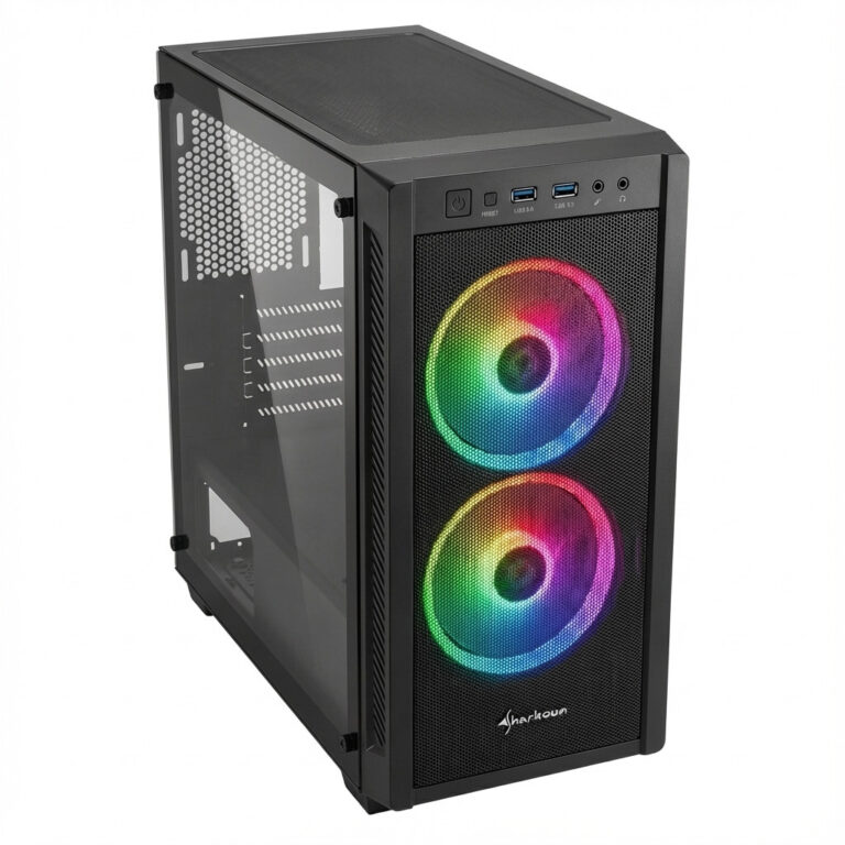 Kasë Mini Sharkoon V1000 RGB – Zezë