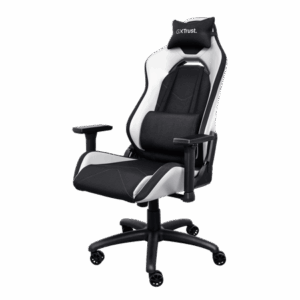 Karrige Gaming Trust GXT 714W / Deri ne 150 kg / 5 wheels / black plastic / E zezë dhe E bardhë