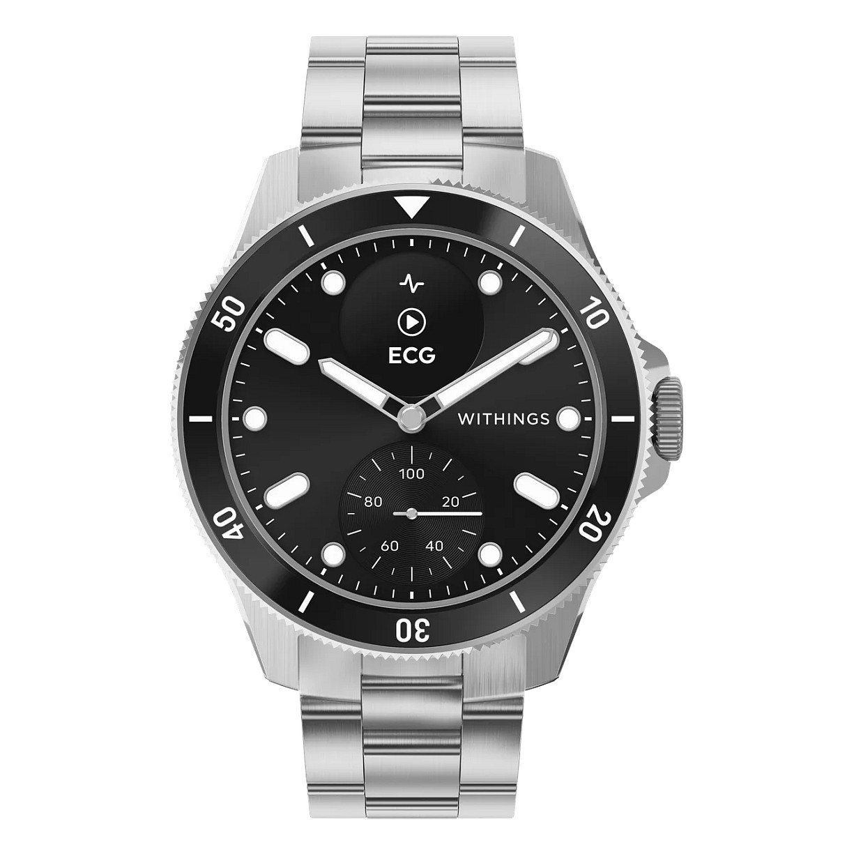 Orë e mençur Withings ScanWatch Nova – Argjend / Zezë