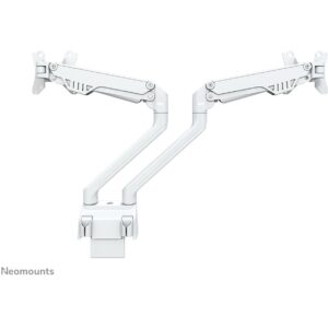 Mbajtëse për Monitor Tilt, swivel, and rotatable desk mount for two flat screens up to 32', 2x 8KG, White Neomounts