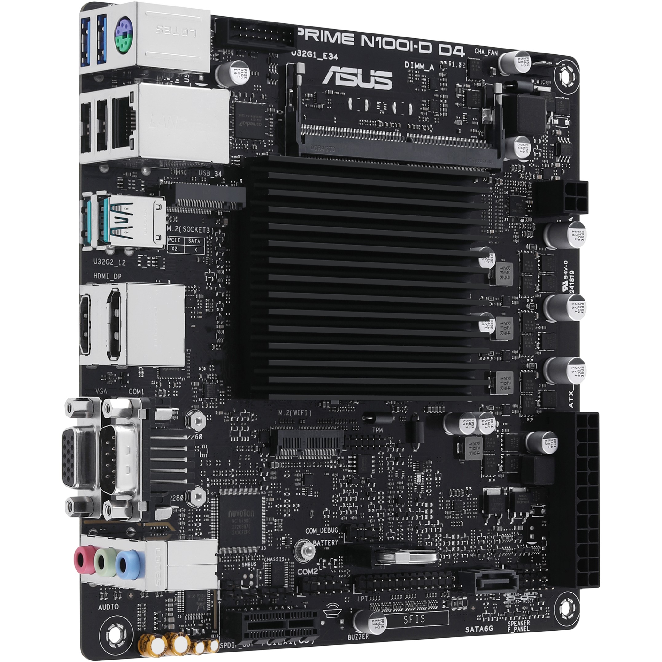 Pllakë Amë MB Intel ASUS PRIME N100I-D D4-CSM / Intel N100 / VGA-HDMI-DP / COM Port / mITX - Figura 3