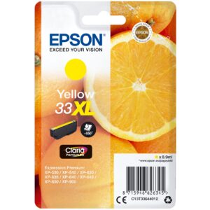 INK Epson 33XL deri në kapacitet standard sipas ISO/IEC 24711 - Verdhë