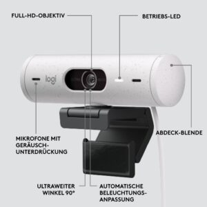 Webcams Logitech Brio 500 - e bardhë