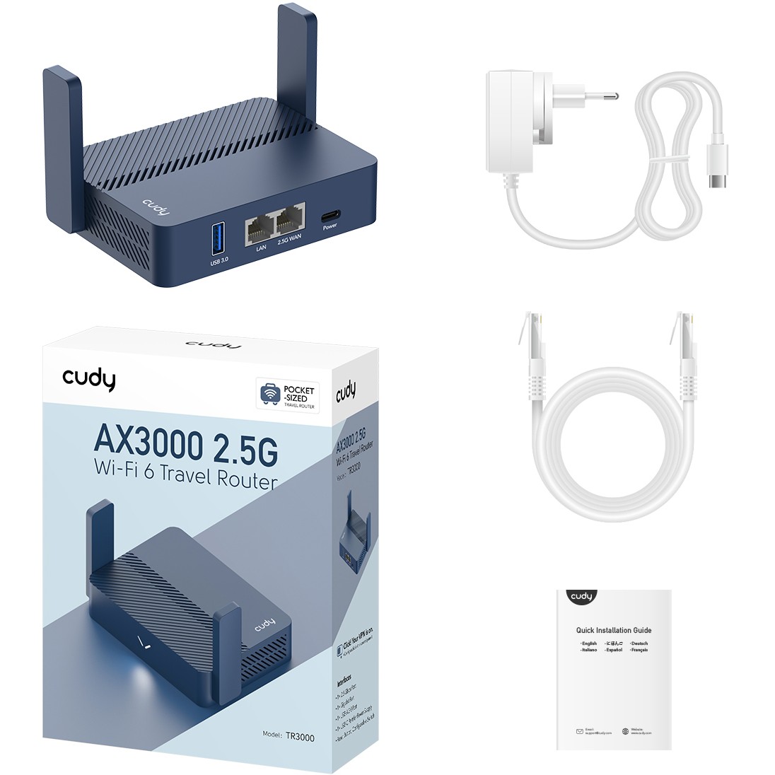 Ruter Cudy AX3000 Wi-Fi 6 / 2.5G Ethernet with USB Port - Figura 3