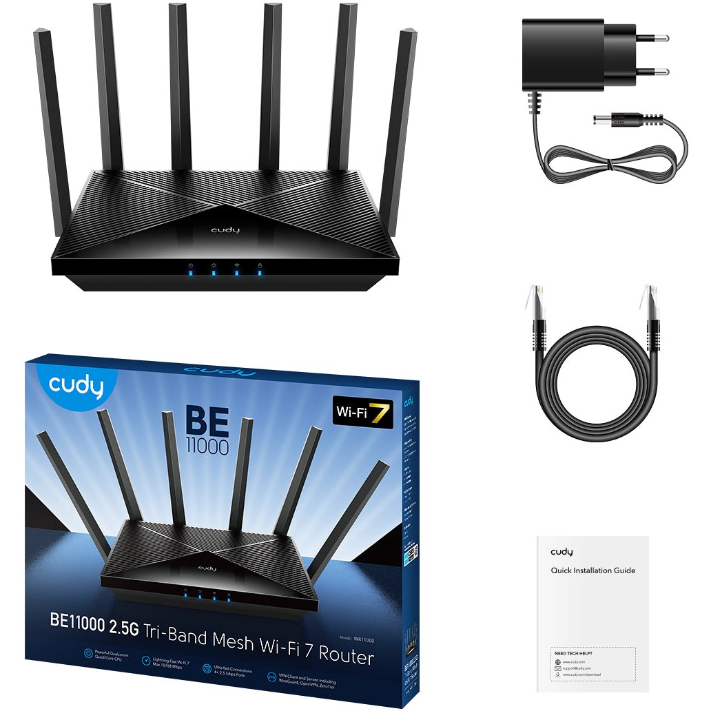 Ruter Cudy BE11000 Tri-Band Wi-Fi 7 Mesh Router / 2.5G Ethernet - Figura 3