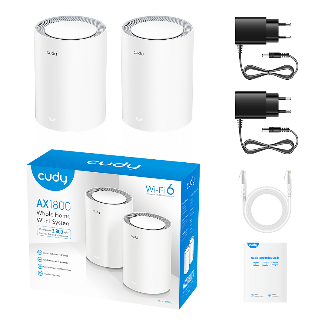 Access Point Cudy AX3000 Wi‑Fi 6 Mesh 2.5G Solution / 2‑Pack – Bardhë - Figura 2