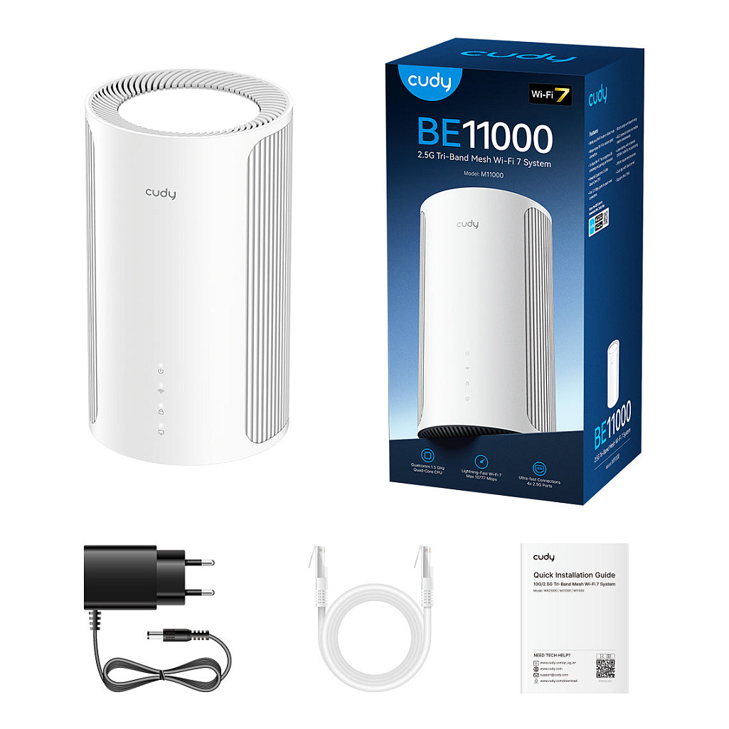 Access Point Cudy BE11000 Tri-Band Wi‑Fi 7 Mesh 2.5G – Bardhë - Figura 3