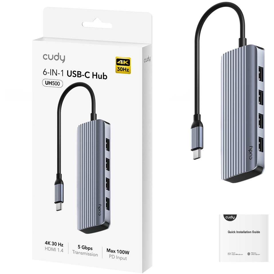Hub Cudy 6-IN-1 USB-C with 4K HDMI - Figura 4